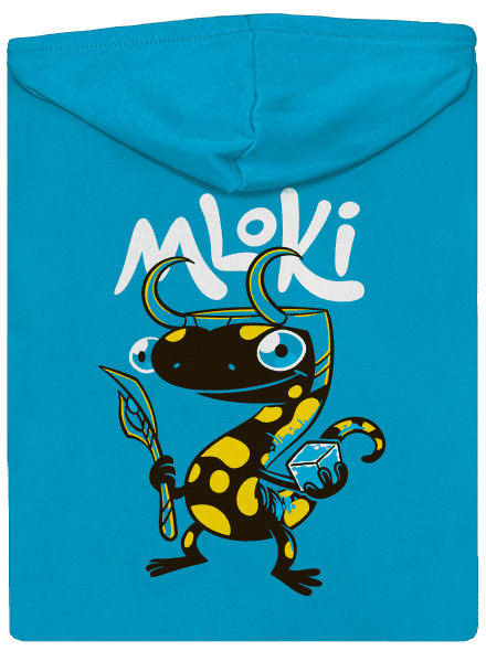mLoki dámská mikina na zip Blue Atol
