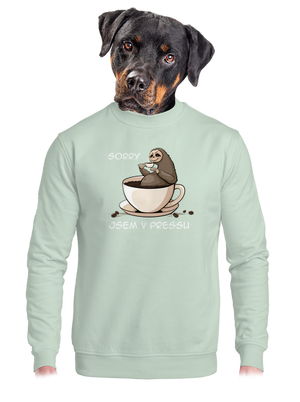 V pressu unisex mikina bez kapuce Blush Mint