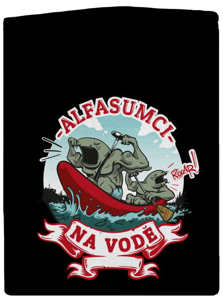 Alfasumci na vodě pánská mikina na zip Black