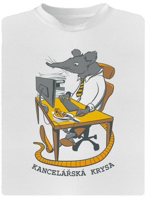 Kancelářská krysa dětské sportovní tričko White