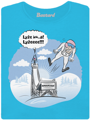 Lyže dámské tričko s lemem Blue Atol