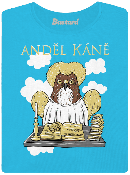 Anděl Káně dámské tričko s lemem Blue Atol
