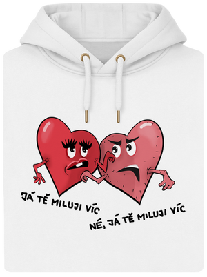 Srdíčka unisex mikina premium Snowwhite