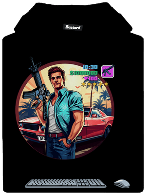 B17: GTA dětská mikina klokanka Black