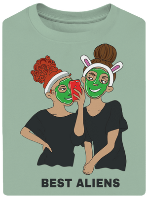 Best aliens unisex tričko oversized Sage