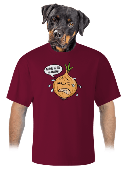 Cibule na kroužky unisex tričko oversized Garnet