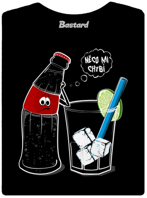 Rum a Cola dámské tričko s lemem Black