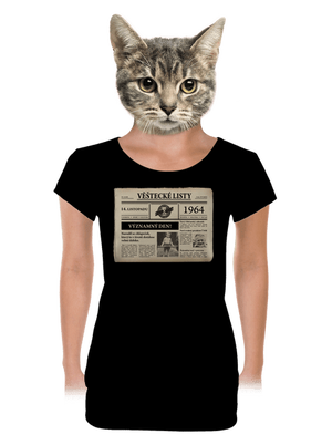 Věštecké listy dámské tričko s lemem Black
