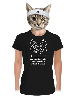 Nemůžu, mám psa dámské sportovní tričko Black