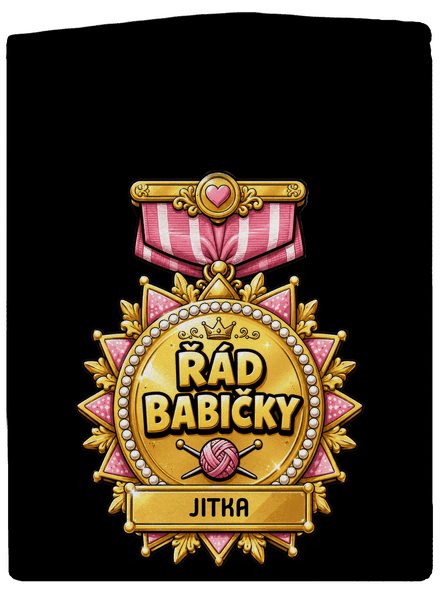 Řád babičky pánská mikina na zip Black