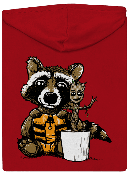 Strážci galaxie pánská mikina na zip Red