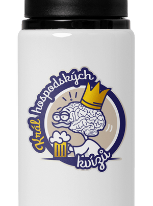 Král a královna kvízů lahev na vodu White