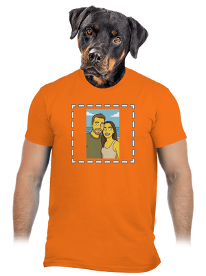 Simpsonovi z vlastní fotky pánské tričko Orange