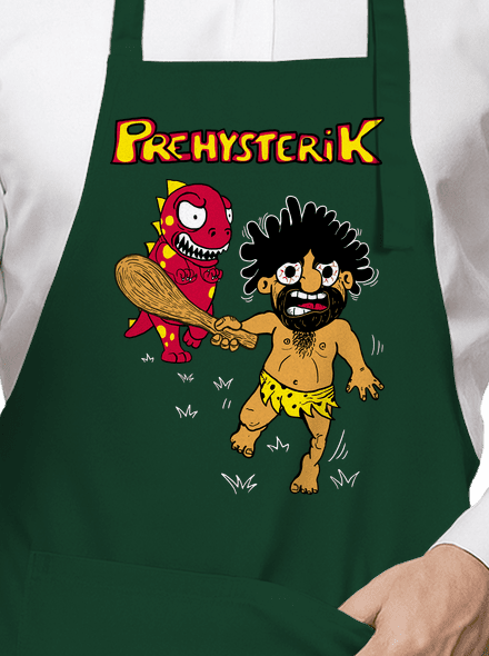 Prehysterik zástěra Bottle Green
