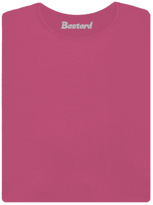 Bez potisku dámské tričko s lemem Magenta