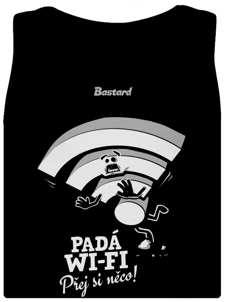 Padá wi-fi dámské tílko klasické Black