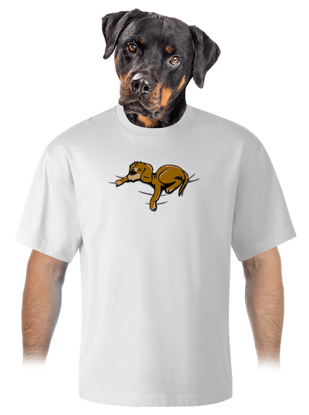 Spící pes unisex tričko oversized White