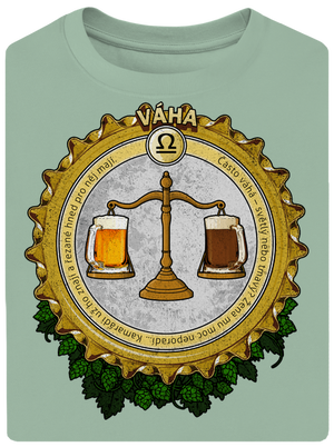 Pivní horoskop: Váha unisex tričko oversized Sage