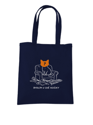 Bydlím u své kočky taška French Navy