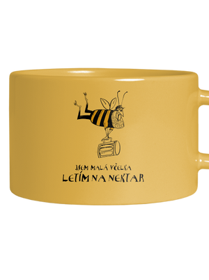 Malá včelka hrnek makronka Yellow Macaron