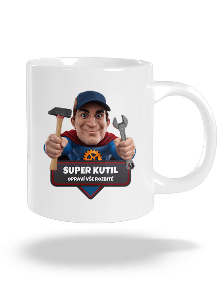Super táta velký hrnek White