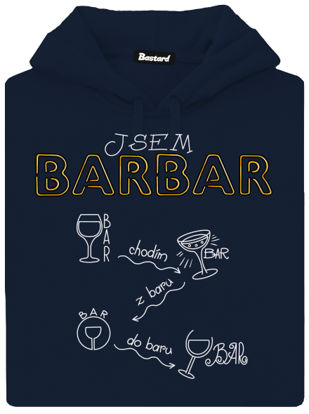 Barbar pánská mikina klokanka Navy