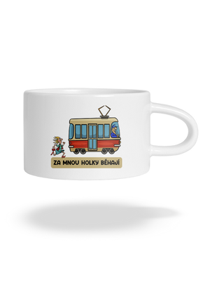 Za mnou holky běhají hrnek makronka White