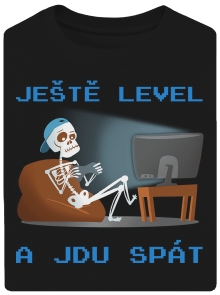 Ještě level unisex tričko oversized Black