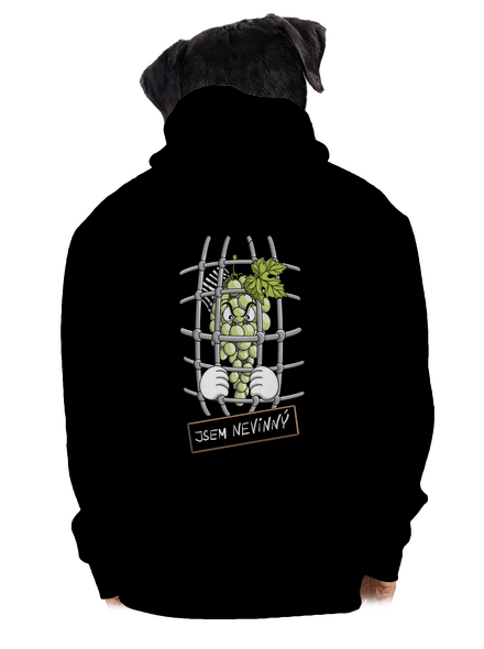 Nevinný Hrozen pánská mikina na zip Black