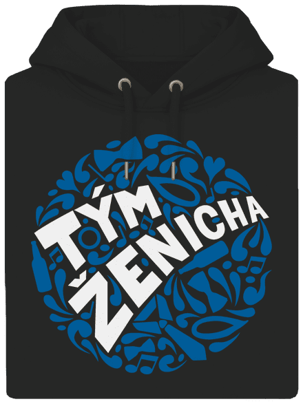 Tým ženicha unisex mikina premium Dark Black