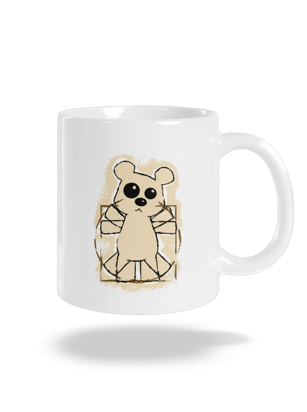 Da Vinci Teddy klasický hrnek White