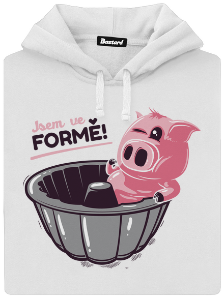 Ve formě dámská mikina klokanka White