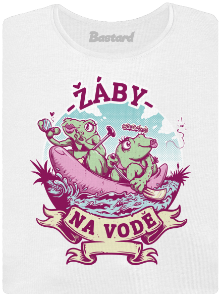 Žáby na vodě dámské tričko s lemem White