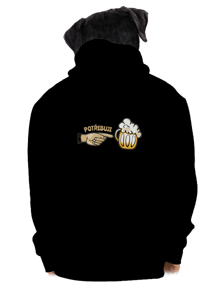 Rodinné potřeby pánská mikina na zip Black