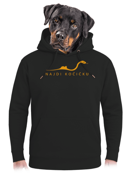 Najdi kočičku unisex mikina premium Dark Black