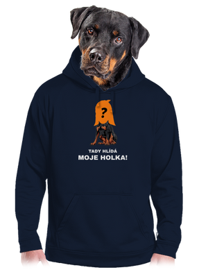 Tady hlídám já pánská mikina klokanka Navy