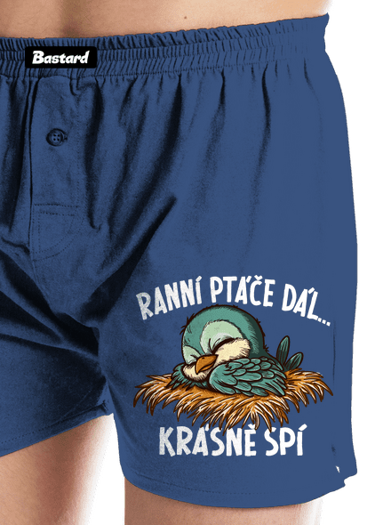 Ranní ptáče spí pánské trenky Blue