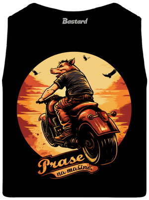 Prase na mašině pánské tílko Black