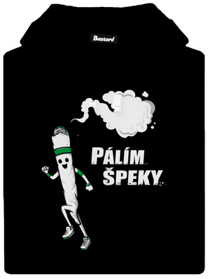Pálím špeky pánská mikina klokanka Black
