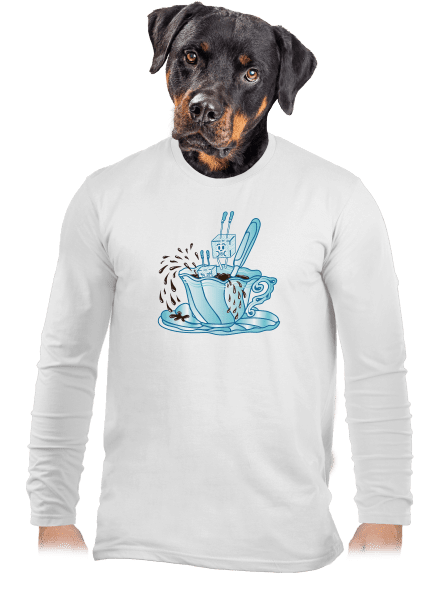 Cukroholik pánské dlouhý rukáv White