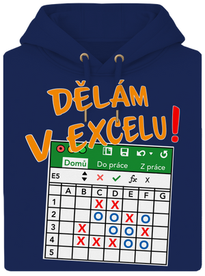 Dělám v Excelu unisex mikina premium Navy