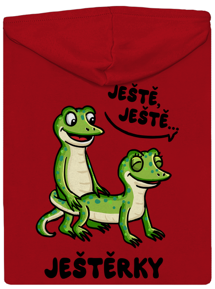 Ještě, ještě pánská mikina na zip Red