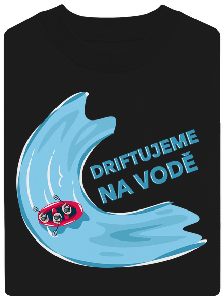 Driftujeme na vodě unisex mikina bez kapuce Black