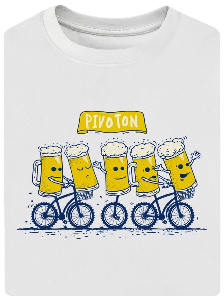 Pivoton unisex tričko oversized White