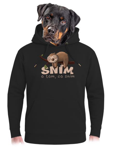 Sním o tom, co sním unisex mikina premium Dark Black