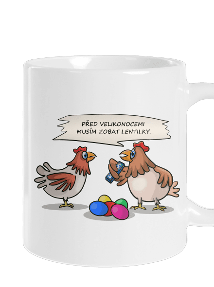 Slepice před Velikonocemi klasický hrnek White