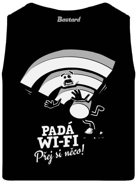 Padá wi-fi pánské tílko Black