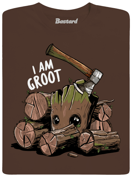 I Am Groot pánské tričko Brown