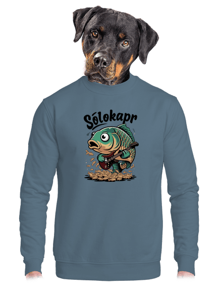 Sólokapr unisex mikina bez kapuce Nordic Blue