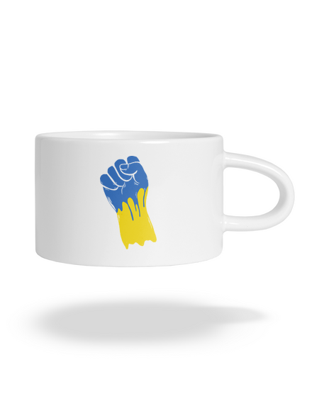 Ukrajina - Ruka hrnek makronka White